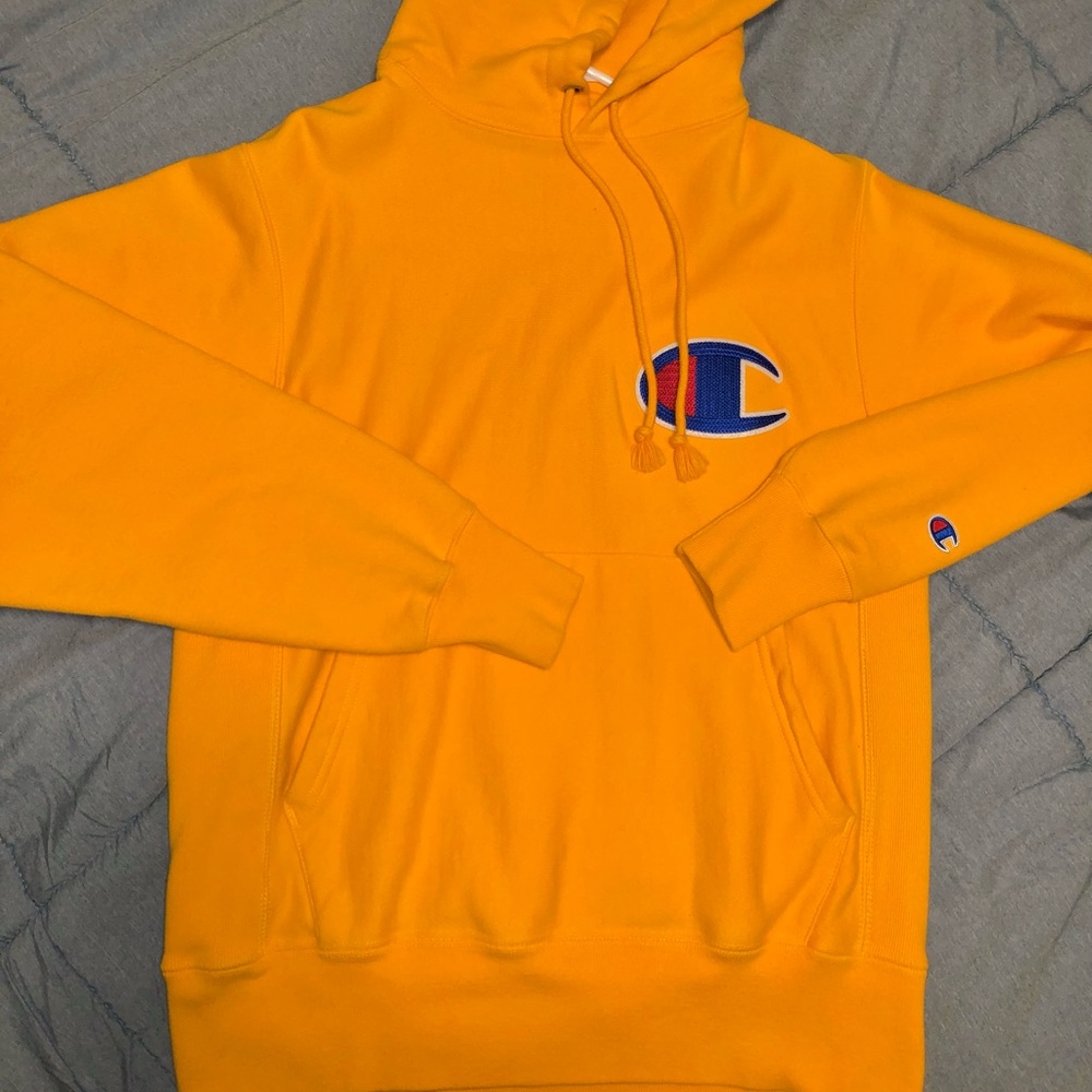Champion Hoodie Mustard Yellow